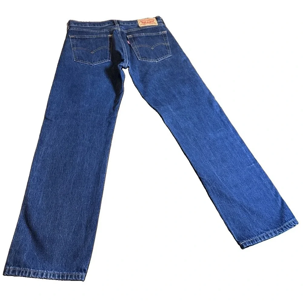 Levi's 505 Jeans Men's 32x30 Dark Wash Regular Fit Straight Leg Denim Pants